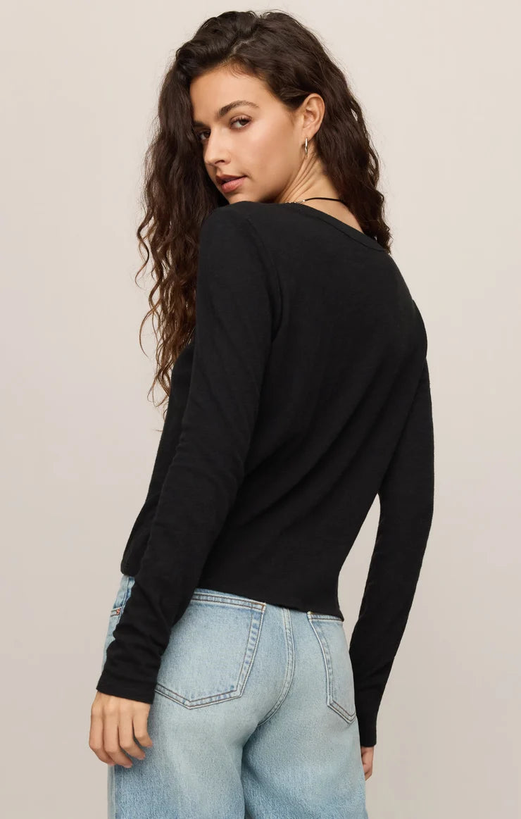 the JUNIE long sleeve tee, black