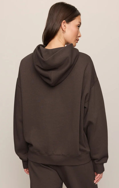 the FIRST QUARTER hoodie, cocoa bean