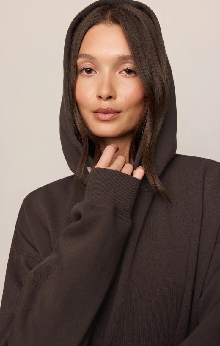 the FIRST QUARTER hoodie, cocoa bean