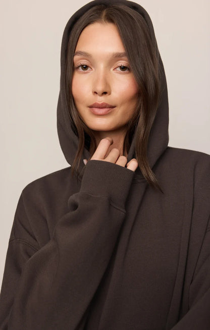 the FIRST QUARTER hoodie, cocoa bean