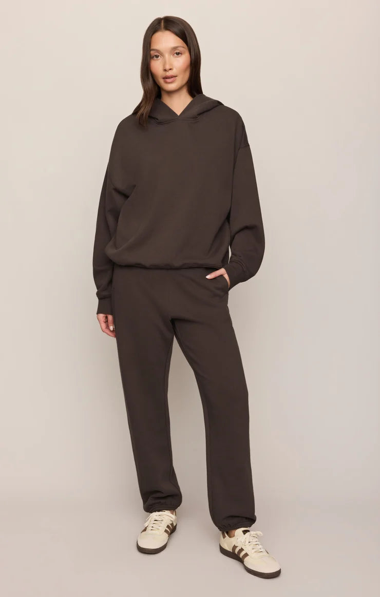 the FIRST QUARTER hoodie, cocoa bean