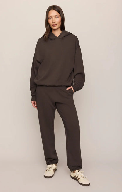 the FIRST QUARTER hoodie, cocoa bean