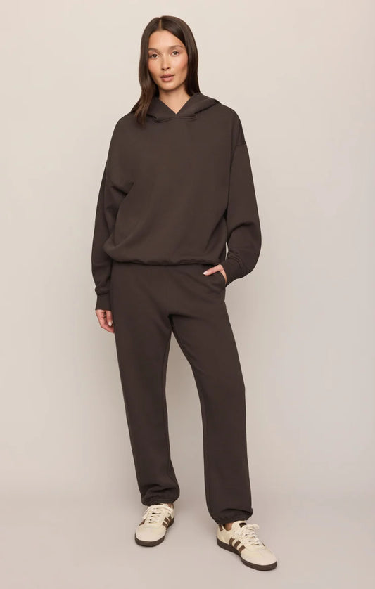 the FIRST QUARTER hoodie, cocoa bean