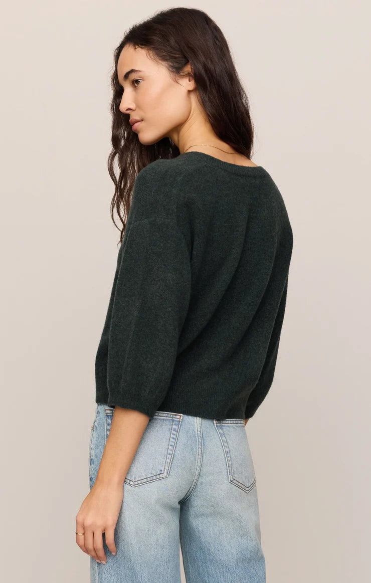 the VALOR cardigan, emerald