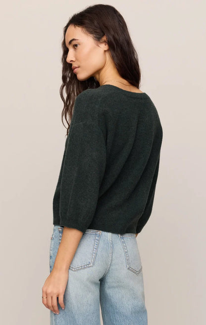 the VALOR cardigan, emerald