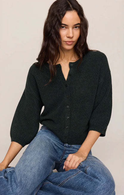 the VALOR cardigan, emerald