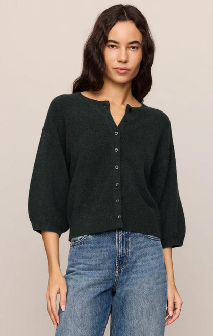 the VALOR cardigan, emerald