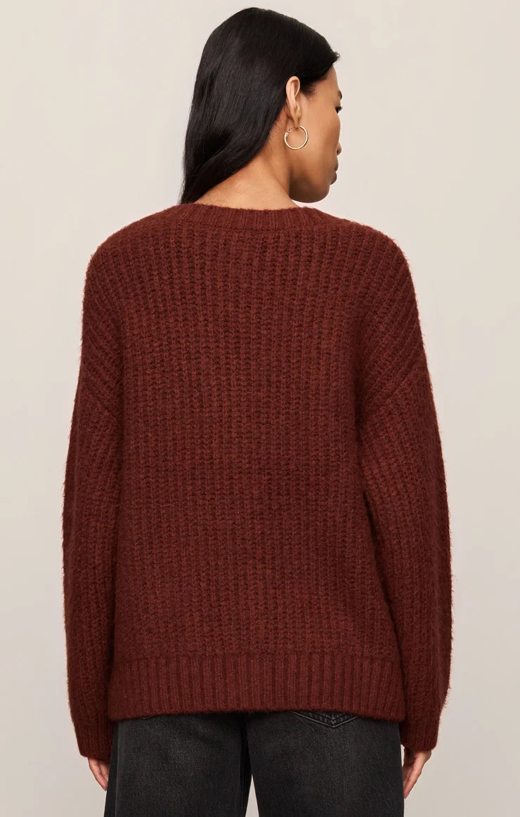 the WHITMORE cardigan, velvet rouge