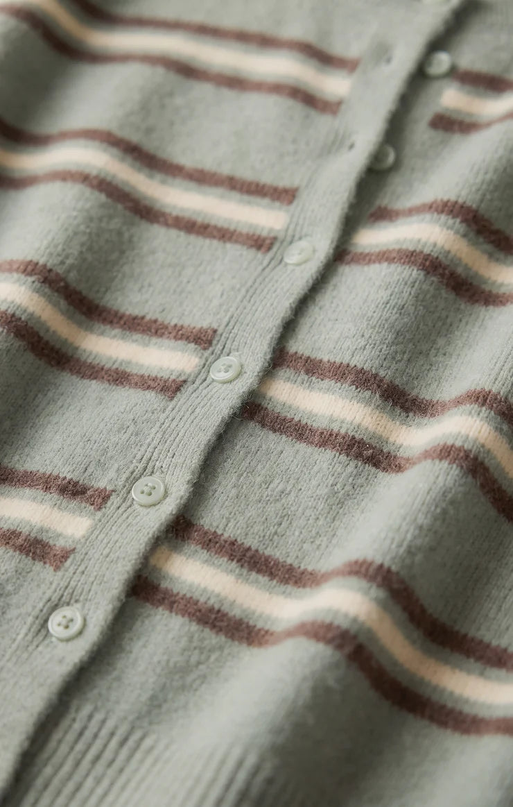 the MEDINA stripe cardigan, aqua cloud