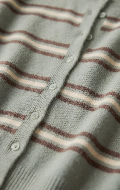 the MEDINA stripe cardigan, aqua cloud