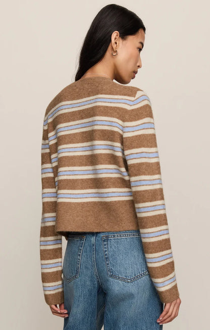 the MEDINA stripe cardigan, golden caramel
