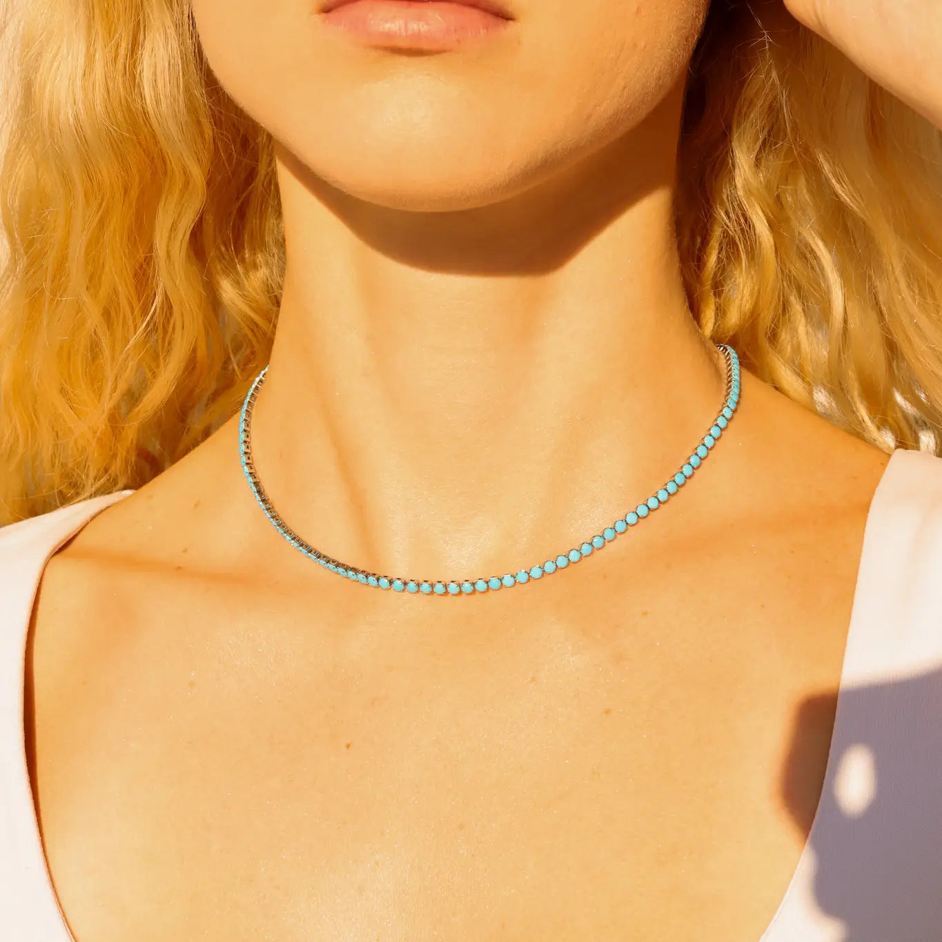 the TURQUOISE tennis necklace