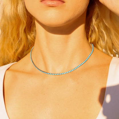 the TURQUOISE tennis necklace