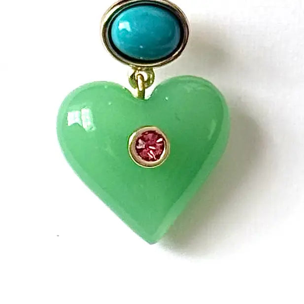 the LUCKY heart earrings
