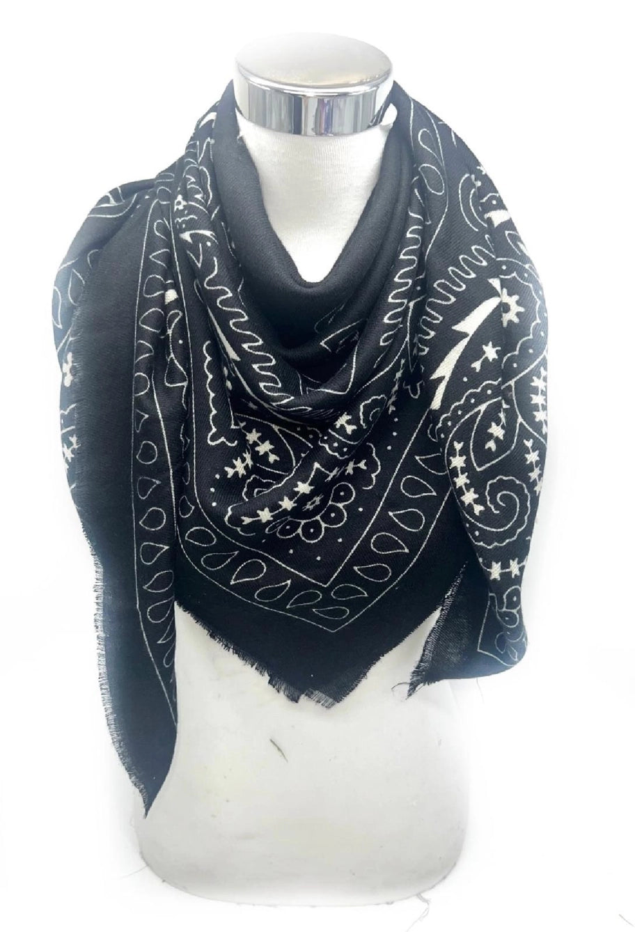 the BANDANA scarf, black
