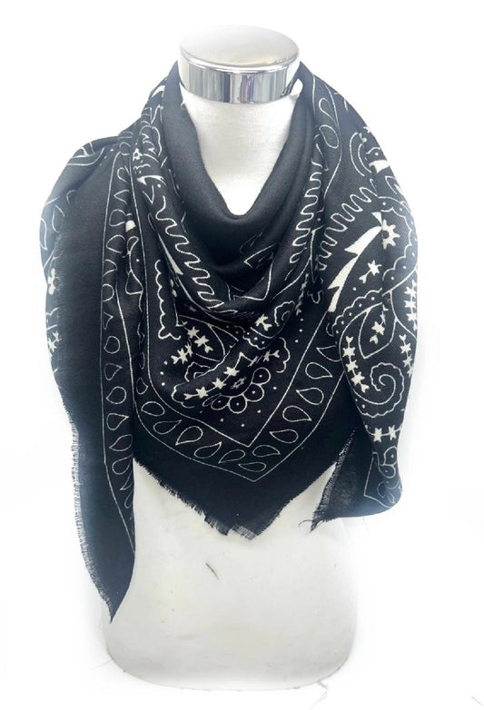the BANDANA scarf, black