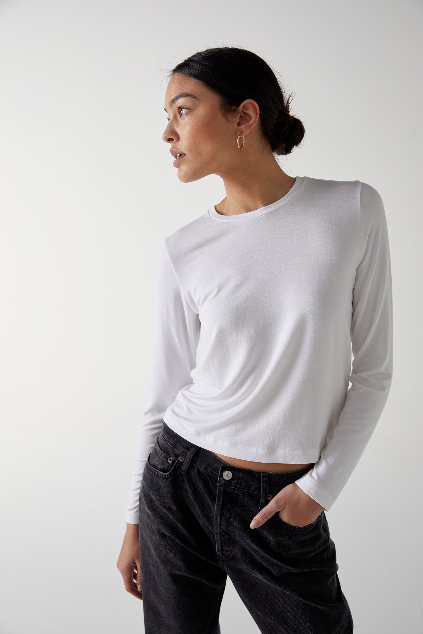 The PACIFICA Modal Jersey Long Sleeve, White
