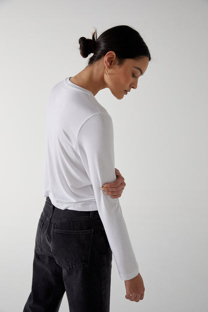 The PACIFICA Modal Jersey Long Sleeve, White