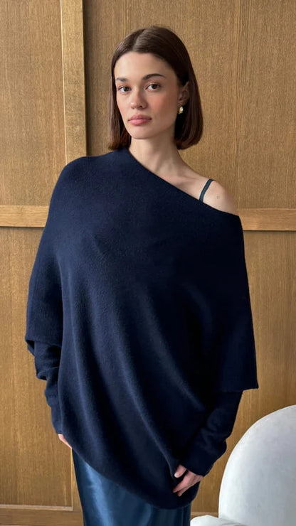 the NATALIE sweater, deep blue