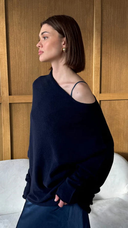 the NATALIE sweater, deep blue