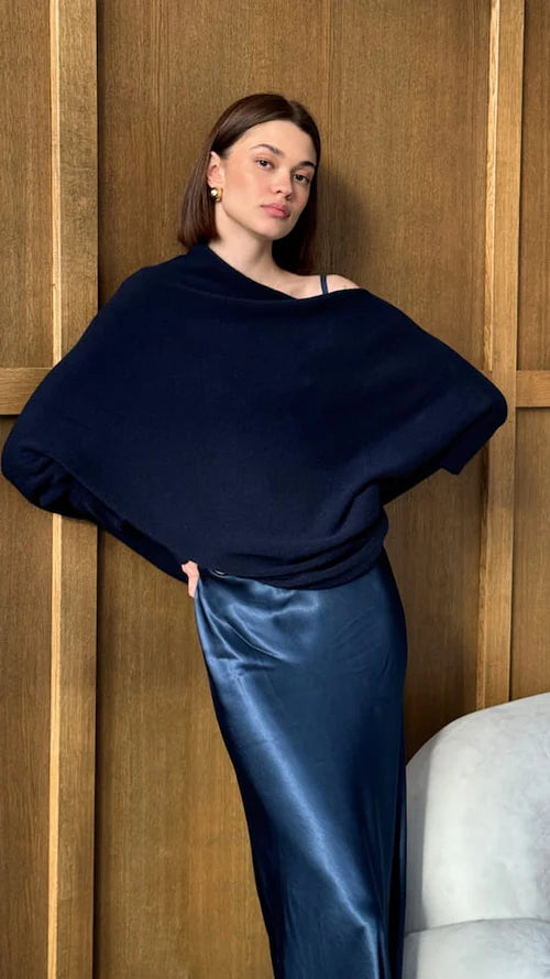 the NATALIE sweater, deep blue