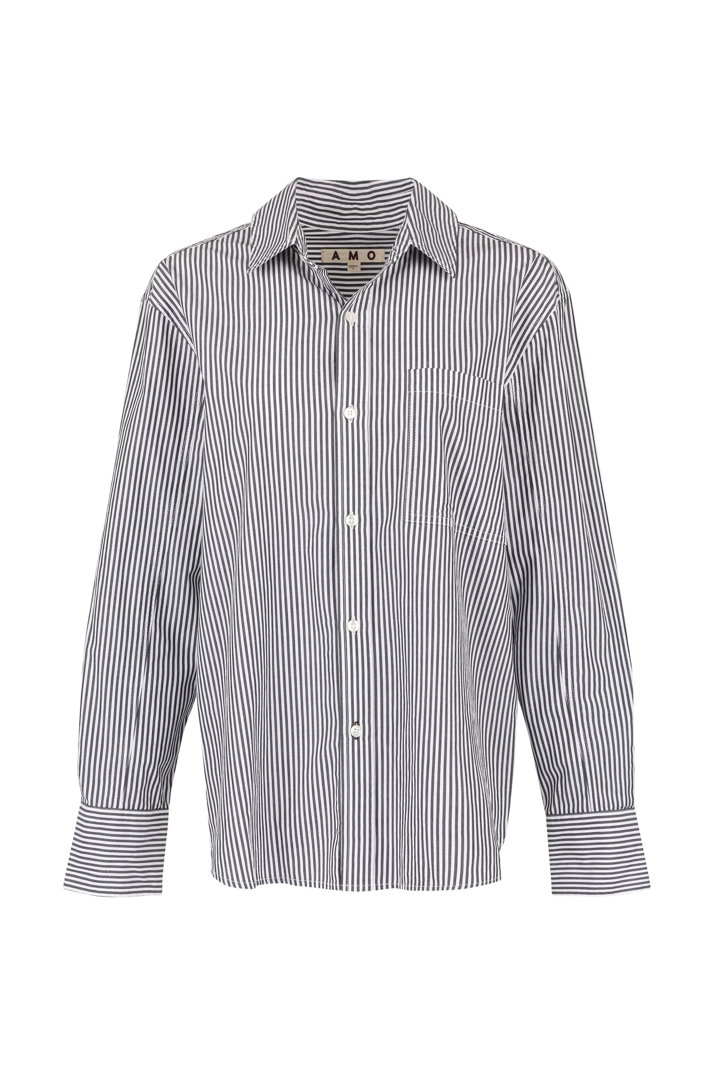 the RUTH oversized shirt, black x eggshell