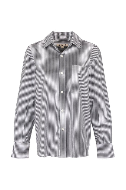 the RUTH oversized shirt, black x eggshell