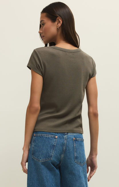 the RENAE rib top, khaki
