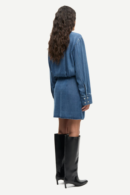 the SASKY dress, medium denim blue