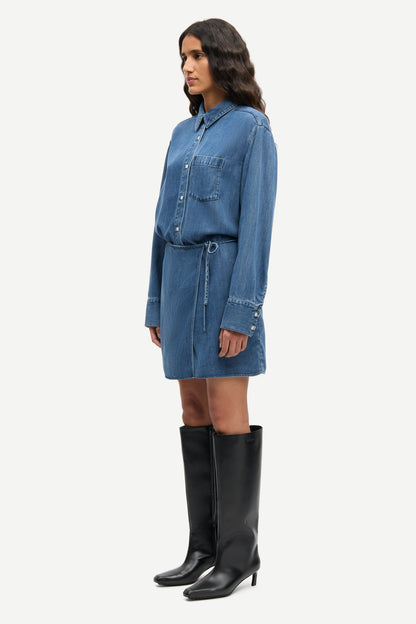 the SASKY dress, medium denim blue