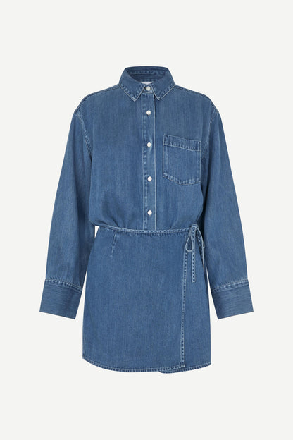 the SASKY dress, medium denim blue