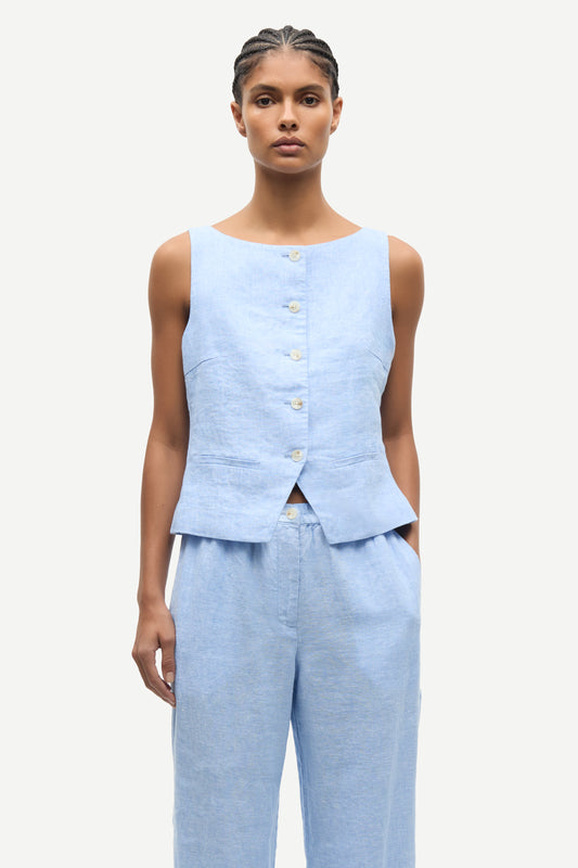 the SALOVES vest, bel air blue melange