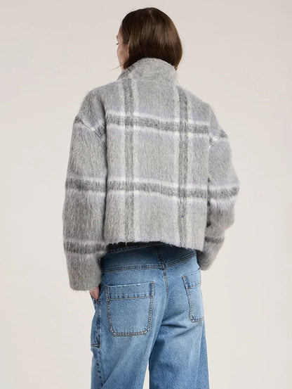 the HAVEN brushed plaid jacket